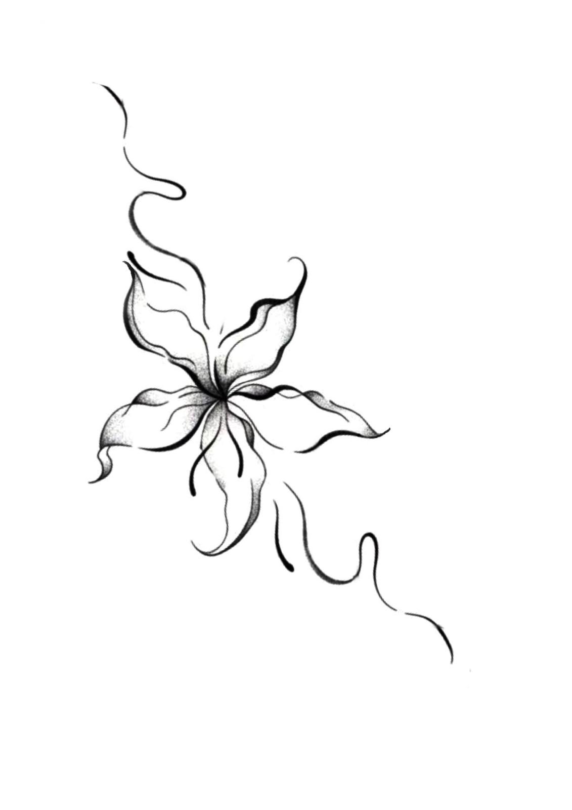 Delicate Linework Lily